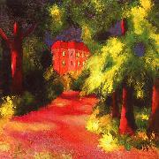 August Macke, Red House in a Park